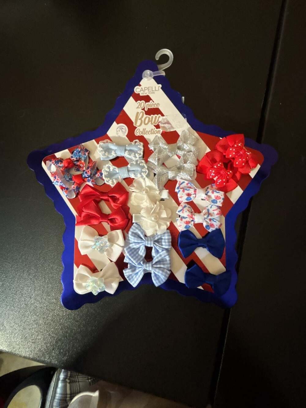 Capelli New York 20 Piece Bow Collection Patriotic Hair Clips
